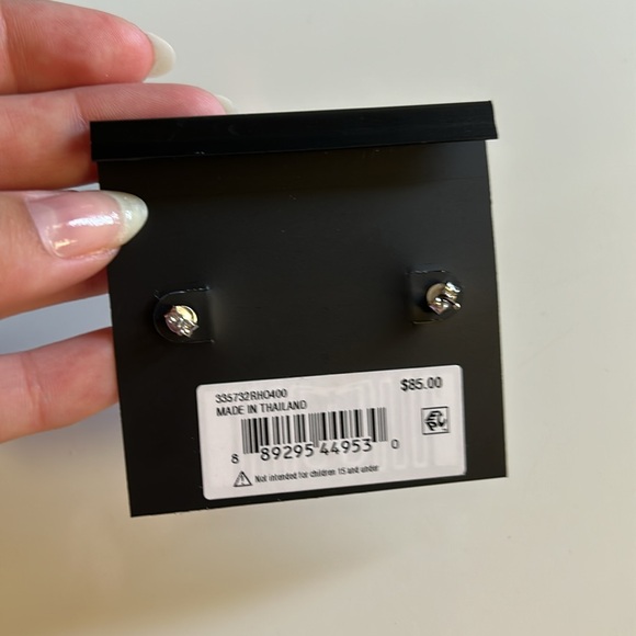 COACH 91446 SIGNATURE PAVE BAR STUD EARRINGS - Picture 3 of 3